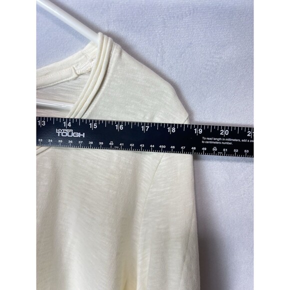 Coldwater Creek Womens 2X Longsleeve Cream Sequin 100 % Cotton Top - Picture 3 of 8